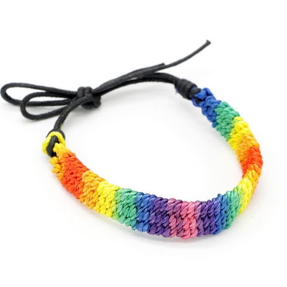 🌈 RAINBOW 🌈 FRIENDSHIP TIE BRACELET ADJUSTABLE - Picture 4 of 4